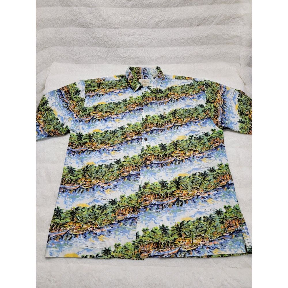 Guy Buffet Haleiwa Oahu Hawaiian Shirt size XL Mens PJ Mark Aloha Cotton Short